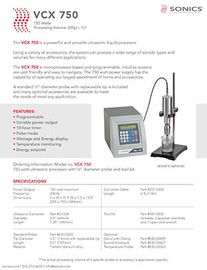 Products | Sonics & Materials Inc. (28) Products | Sonics & Materials Inc. (28)