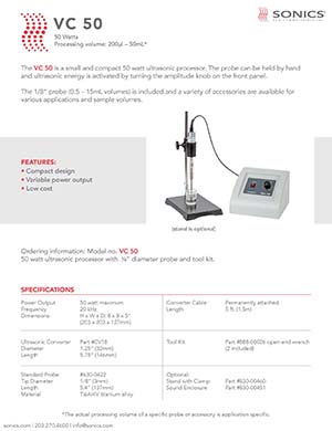 Products | Sonics & Materials Inc. (76) Products | Sonics & Materials Inc. (76)
