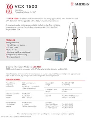 Products | Sonics & Materials Inc. (92) Products | Sonics & Materials Inc. (92)