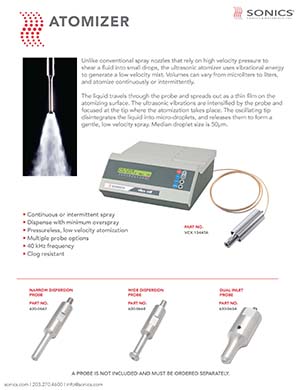 Products | Sonics & Materials Inc. (131) Products | Sonics & Materials Inc. (131)