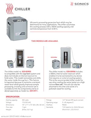 Products | Sonics & Materials Inc. (114) Products | Sonics & Materials Inc. (114)